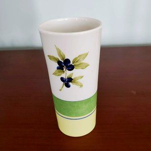 Royal Doulton Carmina Beaker, English Porcelain Cup, Olives Lemons Mediterranean